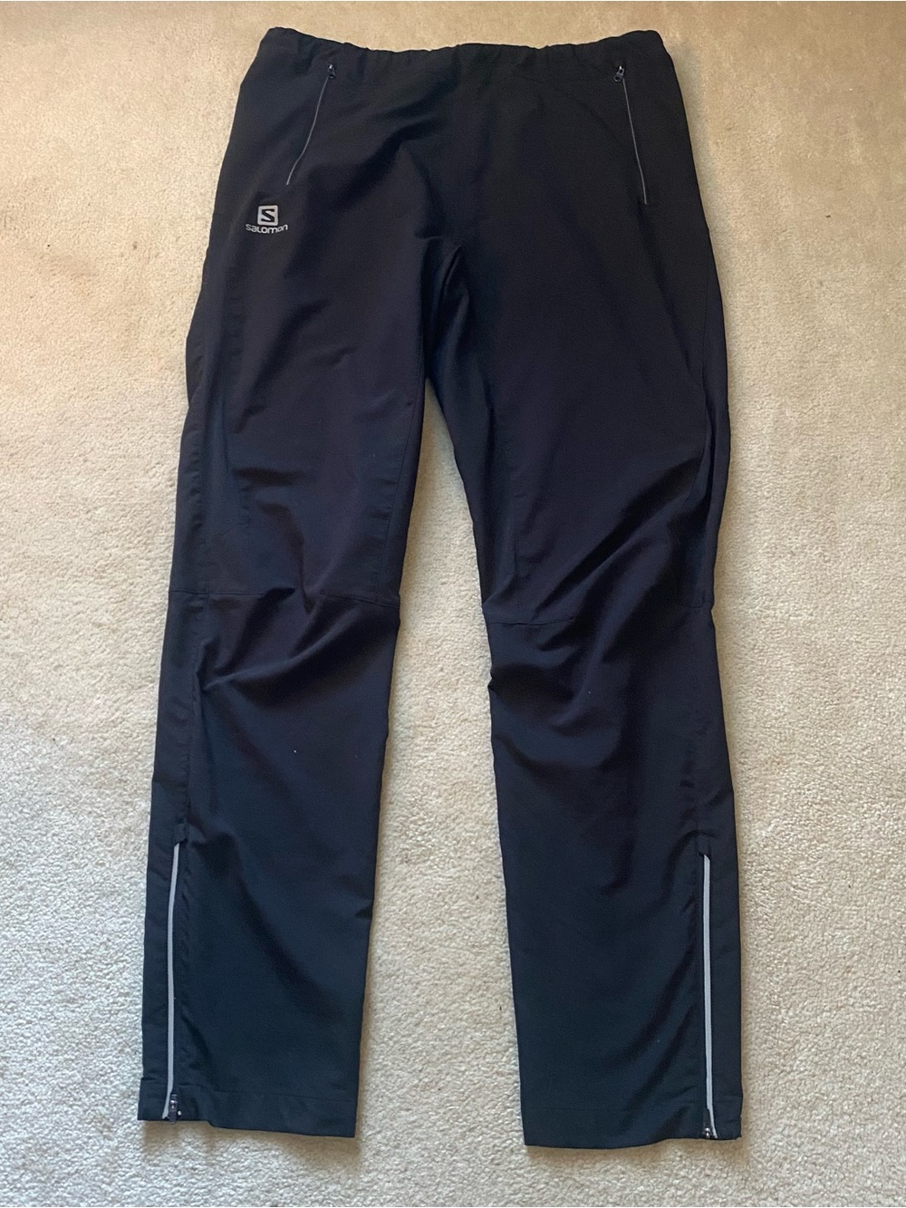 Salomon Pants Women’s Large Black Advanced Skin Active Dry Activewear Zip